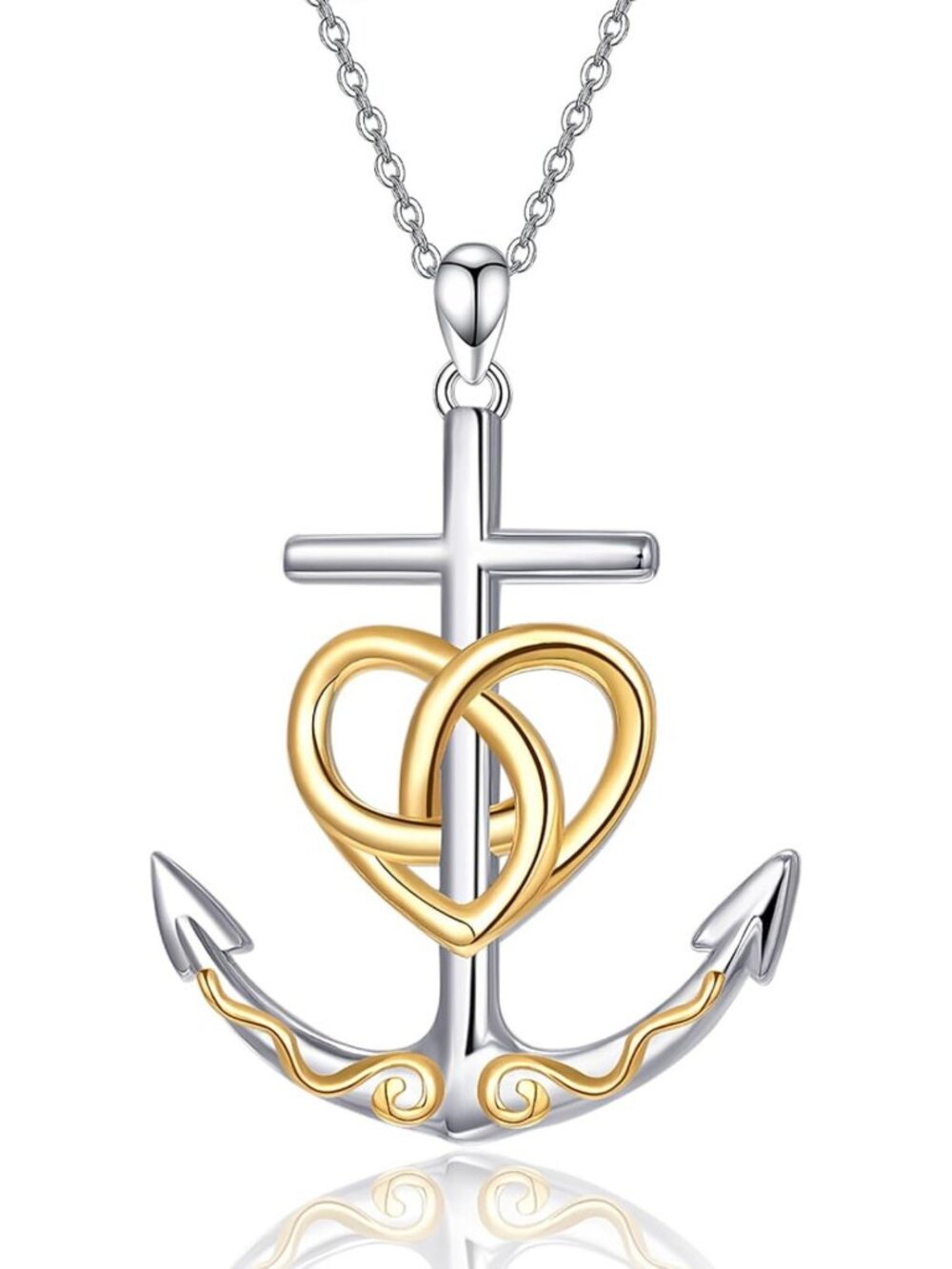 Nautical Anchor Pendant Necklace for Women - 925 Sterling Silver Sea Jewelry